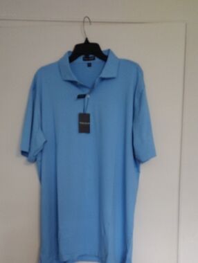 Peter Millar Men's Light Blue Polo Shirt